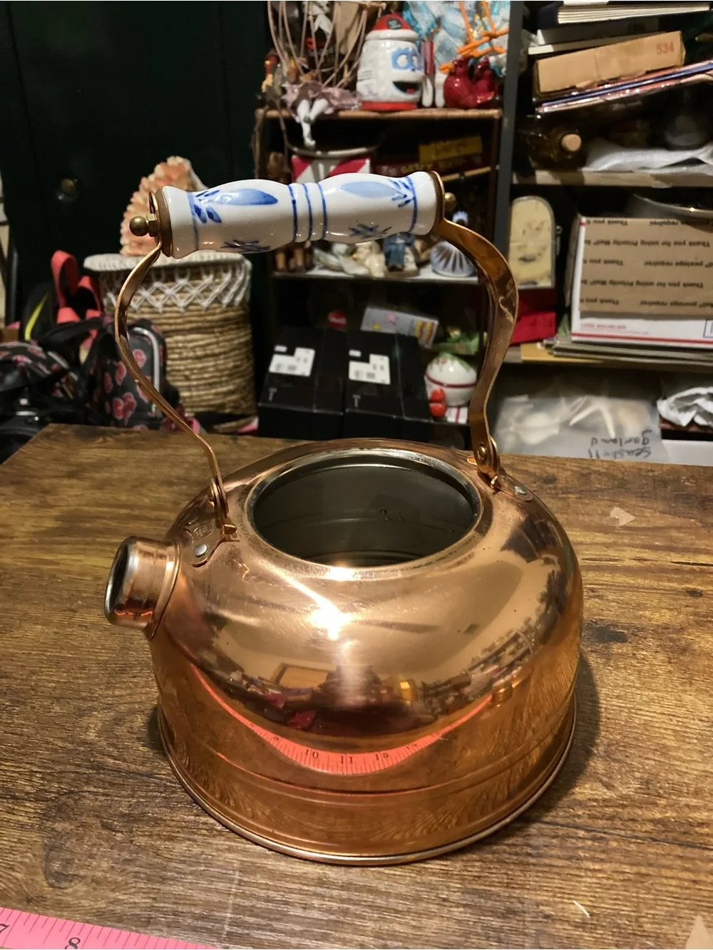 Vintage copper teapot
